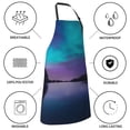 thumbnail image 5 of Kdxio Night At Lake Aurora Apron with Pockets Adjustable Kitchen Aprons for Men Women Waterproof Aprons for Cooking,Drawing,Crafting, Baking Household Cleaning, 5 of 5