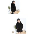 thumbnail image 3 of CPNG Girls Long Sleeve Plush Teddy Faux Fur Sherpa Jacket with Hood and Pockets Fleece Hooded Coat Kids Windproof Fall Winter Warm Soft Fuzzy Plush Outerwear, 3 of 6