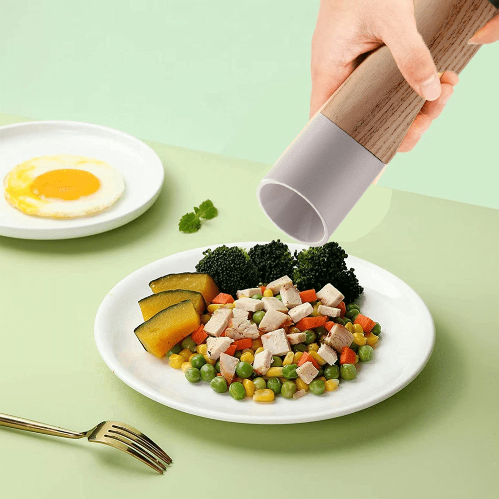 Salt and Pepper Grinder Set, Manual Wood Pepper Mill & Salt Grinder with Adjustable Coarseness