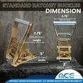 thumbnail image 3 of 2 Pack USA Heavy Duty 2" Ratchet Replacement Fixed Short End Strap w/ Twisted Snap Hook, Blue, 3 of 7