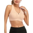 thumbnail image 5 of YouLoveIt Women Sports Bra, 3 pack Zipfront Padded Cups Comfort Sports Bra Zip Front Mesh Racerback Sports Bra  Active Gym Yoga Workout Sports Bras, 5 of 7