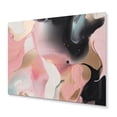 thumbnail image 2 of Designart "Transcendent Beauty in Marble Art Pink and Blue VII" Abstract Marble Metal Art Living Room, 2 of 4