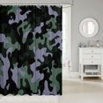 thumbnail image 2 of Manfei Retro Camouflage Shower Curtain 72Wx72L, Countryside Camo Shower Curtain 72Wx72L, Sage Green, 2 of 5