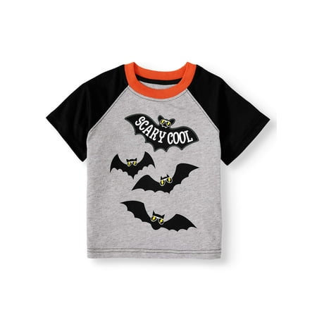

Halloween Toddler Boy Short Sleeve Raglan Graphic T-Shirt