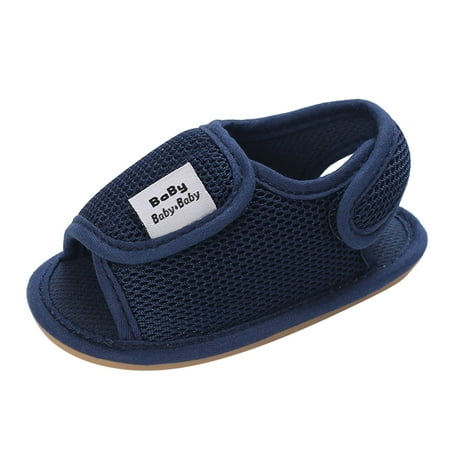 

Spring And Summer Children Baby Toddler Shoes Boys And Girls Sandals Flat Mesh Breathable And Comfortable Back Strap Hook Loop