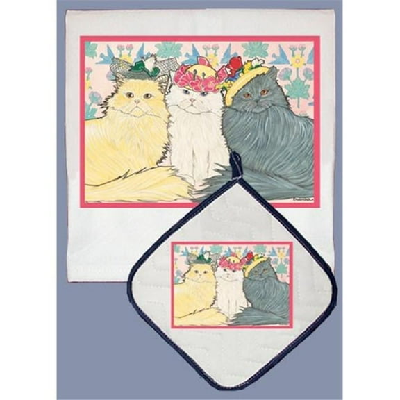 Pipsqueak Productions DP478 Persian Dish Towel And Pot Holder Set