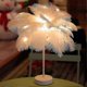 thumbnail image 4 of Table Lamp Feather Led Wire Remote Control Living Room Bedroom Desk Light Decor, 4 of 5