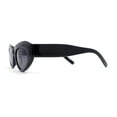 thumbnail image 3 of Womens Mod Cat Eye Retro Thick Plastic Sunglasses All Black, 3 of 4