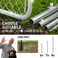 thumbnail image 4 of Fencer Wire 8 FT Galvanized Chain Link Fence Line Round Post, Line Post with 1-7/8” Outside Diameter, Chain Link Fence Parts, Hardware, Accessories, Pack of 5, 4 of 9