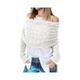 thumbnail image 1 of wonima44 Knitted CableWrap, Women'sShrugs Sweaters, Knitted Wrap, Scarf With Sleeves, Sweater Scarf with Sleeves, 1 of 1