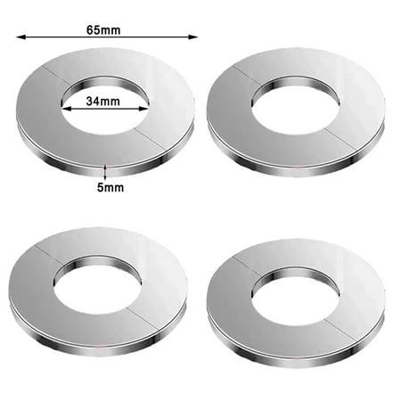 

Yannee 4 Pcs Decorative Stainless Steel Covers for Pipes Inner Bore Diameter 3.4 Cm