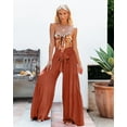 thumbnail image 1 of Pants for Women Solid Color Fashion Summer Women Fashion Casual Pleated Wide Leg Pants Loose Pants, 1 of 6
