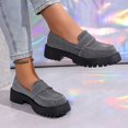 thumbnail image 4 of Viluyesy Loafers for Women Platform Slip On Chunky Sole Glitter Comfortable Casual Dress Shoes Lug Sole Everyday Silver Size 6.5, 4 of 8