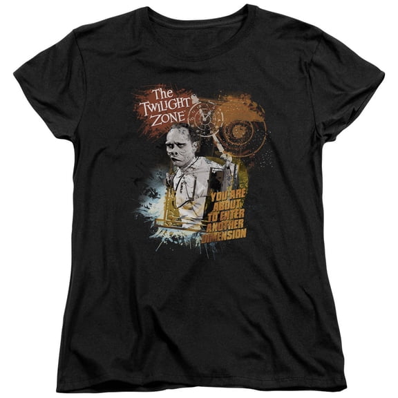 Twilight Zone Enter At Own Risk Women's T-Shirt Black
