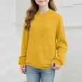 thumbnail image 2 of Kaemgyyd Sweatshirts for Teen Girls Casual Long Sleeve Fall Pullover Lightweight Ribbed Knit Shirts Fall Tops with Pocket 4-14 Years, 2 of 7
