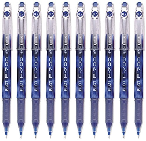 Pilot P-700 Rollerball Stick Gel Pen, Blue Ink, Fine Point 10-PACK(38611)