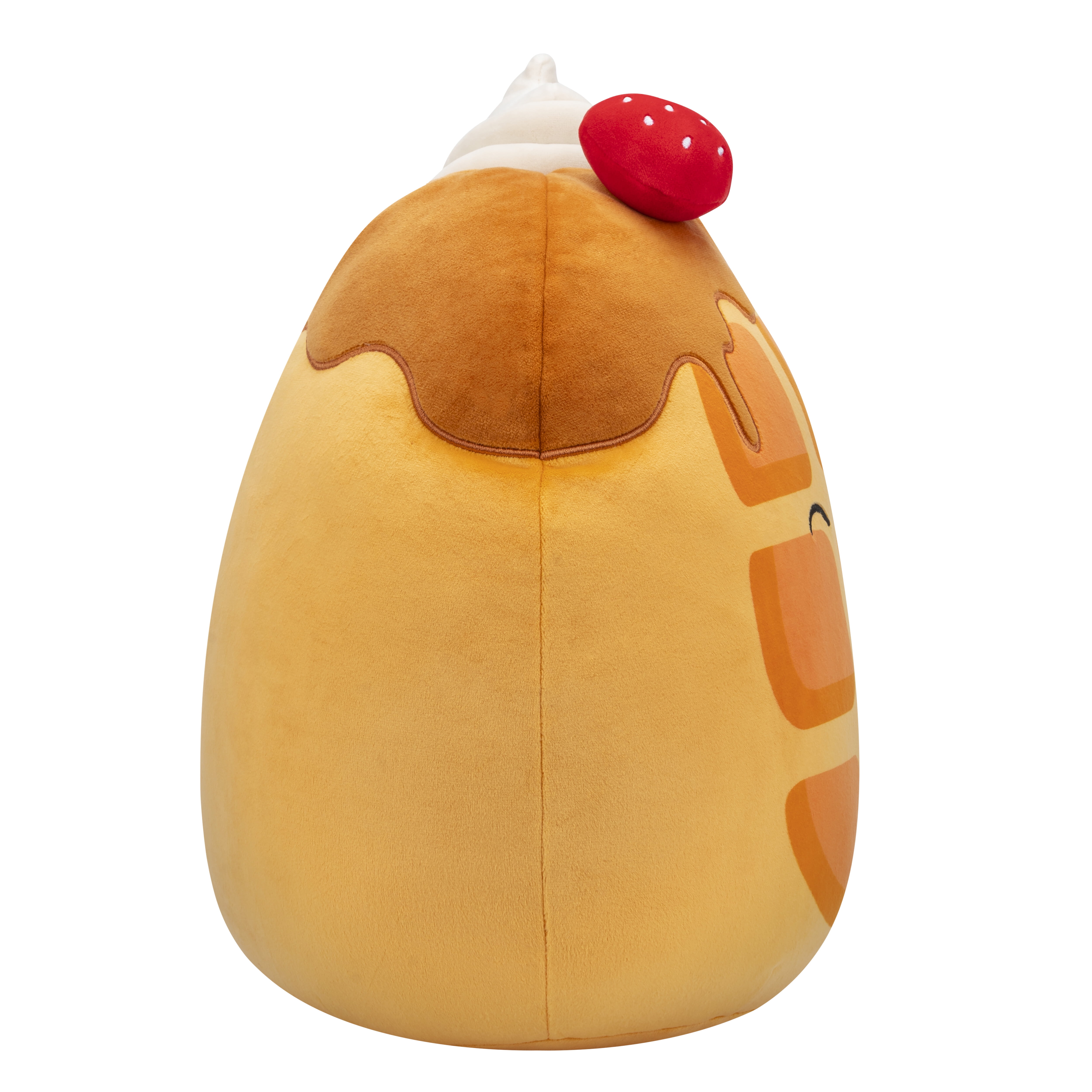 Squishmallows Official 14 inch Weaver the Waffle with Strawberry - Child's Ultra Soft Plush Toy