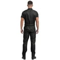 thumbnail image 2 of YONGHS Men's Short-Sleeve Twill Coverall Mechanics Workwear Jumpsuits Flex Overalls Speedsuit Black S, 2 of 7
