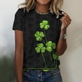 thumbnail image 2 of CHOK Ichuanyi Hauts pour Femmes Liquidation d'Été T-Shirt Décontracté à Manches Courtes Imprimé Lettre Col Rond Ample Blouse, 2 of 4
