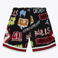 thumbnail image 2 of Men's Mitchell & Ness  Black Chicago Bulls 1998/99 Hardwood Classics Slap Sticker Swingman Shorts, 2 of 4