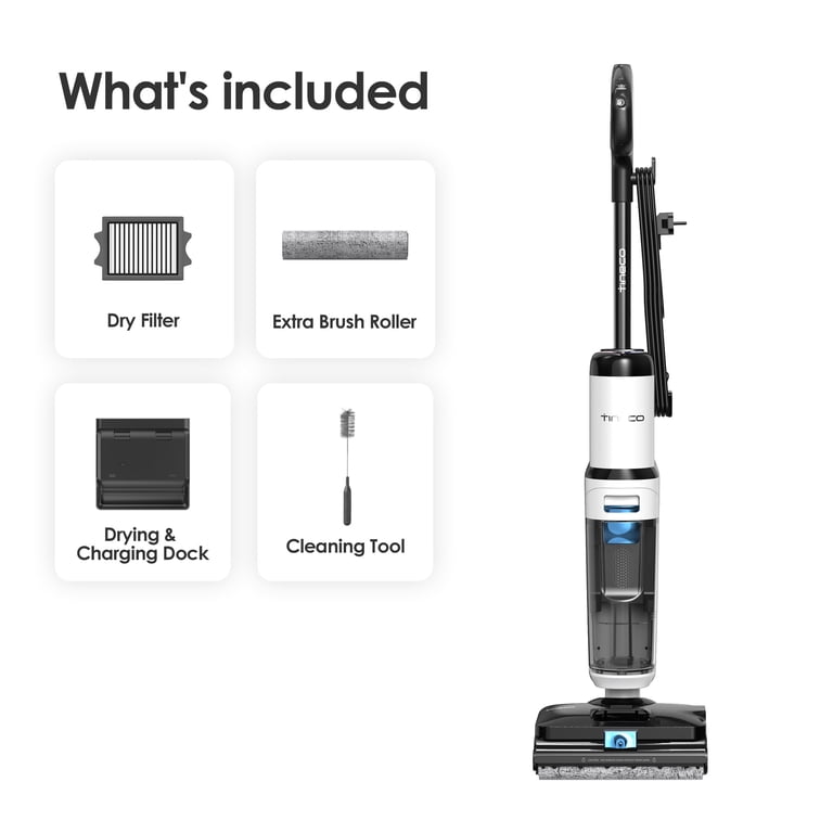 Tineco FLOOR ONE S6 Stretch Steam Corded Wet Dry Vacuum Mop, 3-in