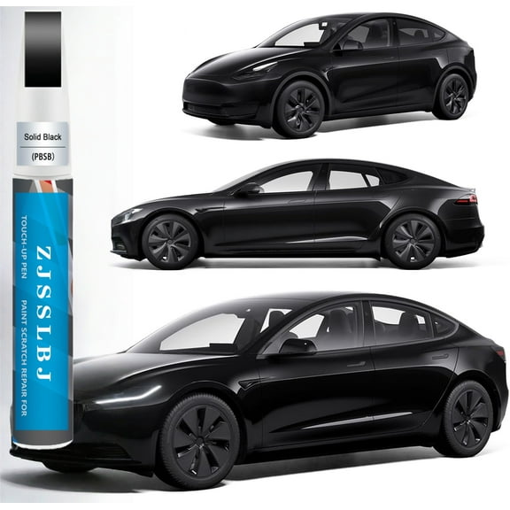 Car Touch up Paint(Solid Black(PBSB)) Compatible with Tesla Model Y/3/X/S, Car Paint Pen Scratch Repair Two-In-One Touch Up Paint, Premium Car Scratch Remover for Deep Scratches
