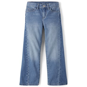 The Children's Place Girls Wide Leg Contrast Inset Jeans, Sizes 4-16