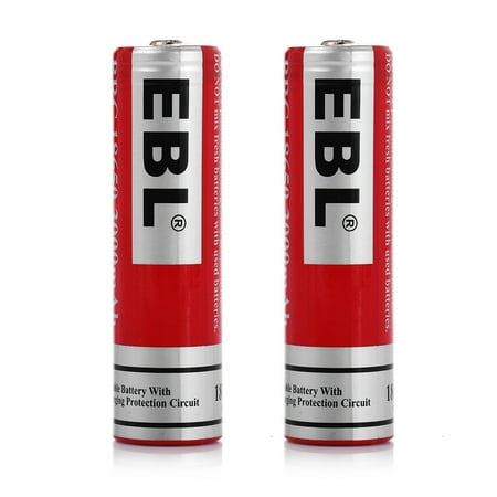 1400mah Rechargeable Li Ion Battery - EBL 2-Pack 18650 Battery 3.7v 3000mAh Li-ion Rechargeable Batteries