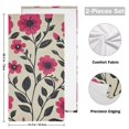 thumbnail image 4 of Yayeee Hand Towels for Bathroom Set of 2 Quick Dry Super Absorbent Soft Hand Shower Towels, 28" x 14", Pink Flowers, 4 of 8