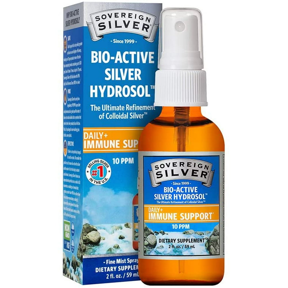 Sovereign Silver Bioactive Silver Hydrosol 10 PPM Fine Mist Spray, 2 oz