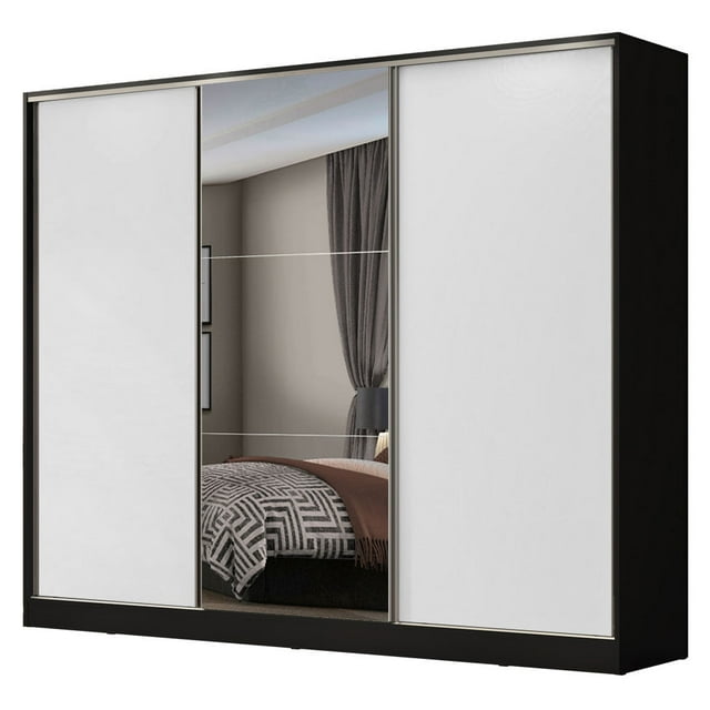 Ropero Closet Madesa 3 Puertas 1 Espejo N/N/B