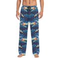 thumbnail image 2 of Cotton Mens PJ Pajama Pants Bottoms Waistband Sleepwear with Pockets Space Pixel Style, 2 of 7