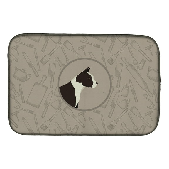 Caroline's Treasures American Staffordshire Terrier In the Kitchen Dish Drying Mat