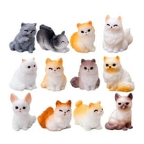 12 Pcs Landscape Cat Cat Statue Mini Cat Figurine Tiny Cat Figurines