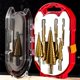 thumbnail image 1 of Step Sawtooth Drill 6pcs Triangular Shank Titanium Plated Straight Slotted Slotted Pulled Slotted Pagoda Sawtooth Drill Set qym unisex, 1 of 1