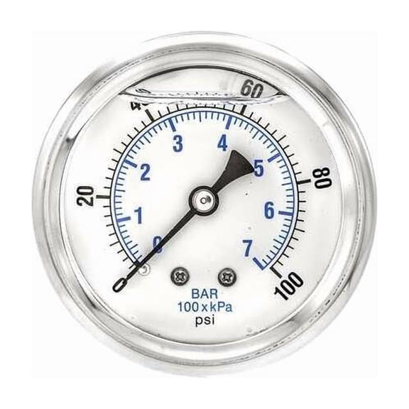 Pic Gauges Pressure Gauge,1/4 in. NPT,2-1/2 in. PRO-202L-254E