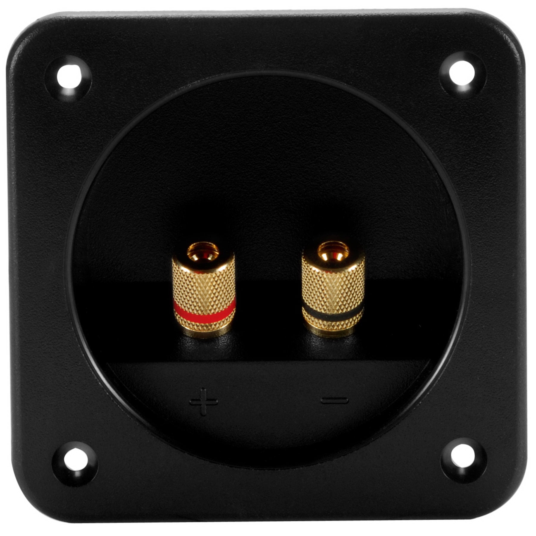 Square Speaker Terminal Cup 4" Gold Banana Binding Post