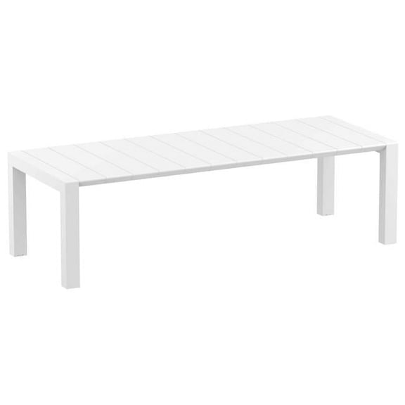 Compamia Vegas 118" Extendable Patio Dining Table in White