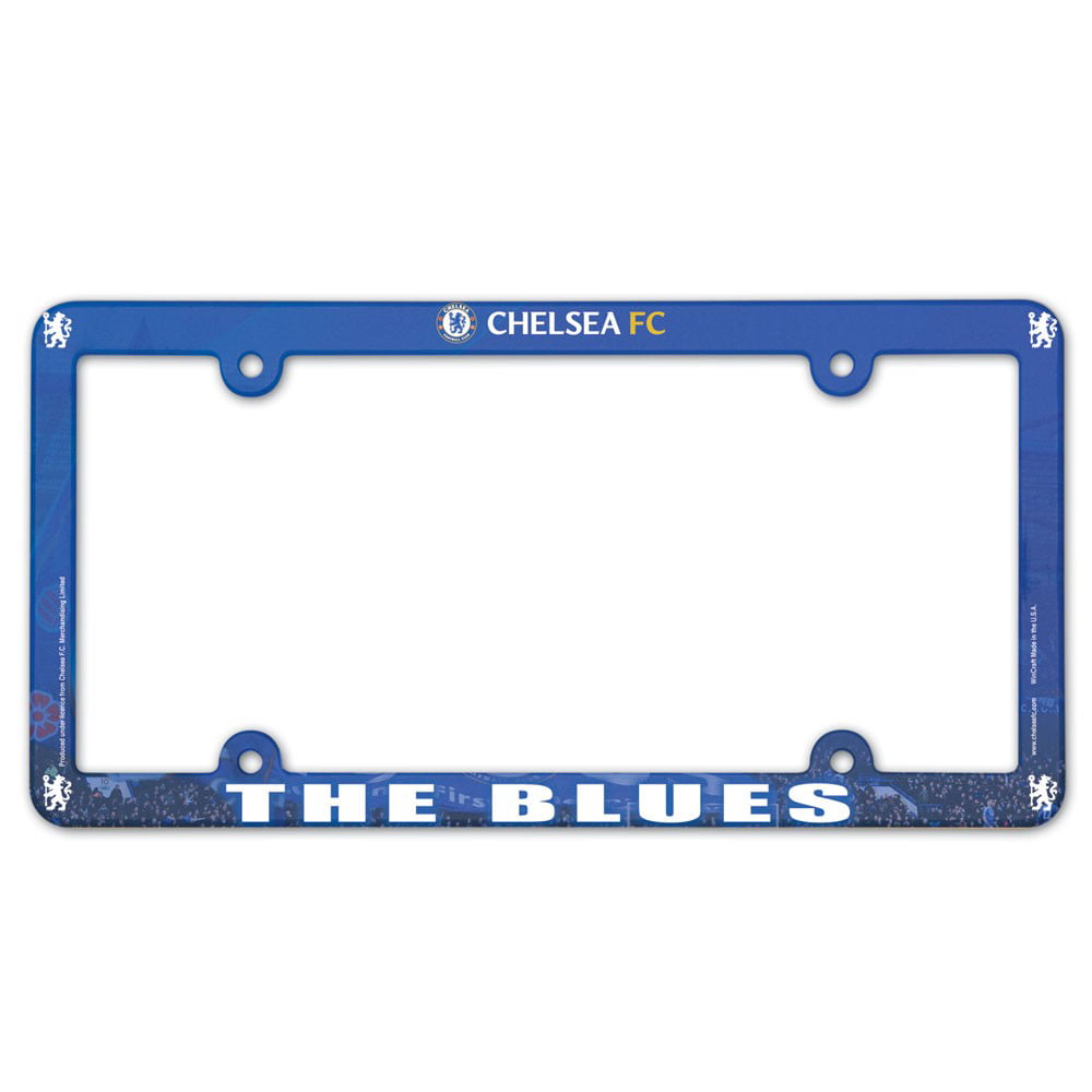 Chelsea FC Inlaid Car License Plate Frame Blues Fan