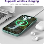 for iPhone 14 Case, Silicone Shockproof Slim Thin Phone Case for iPhone 14 6.1 inch (Calke Green)