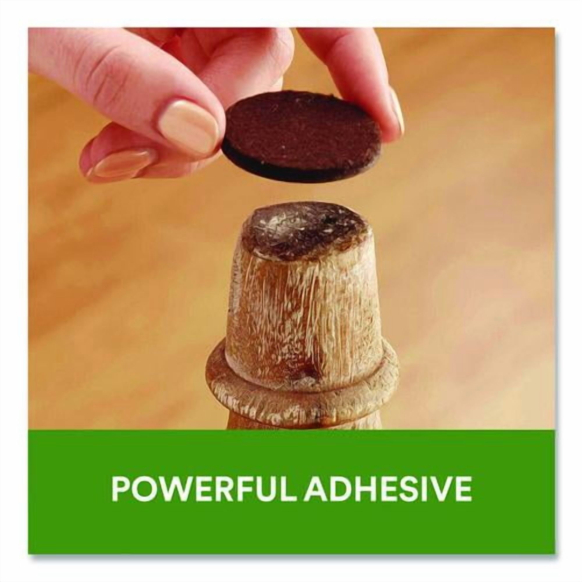 Felt Pad Protectors, 1" Diameter, Brown, 32/Pack | Bundle of 5