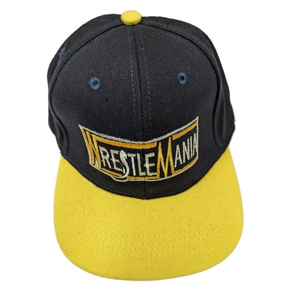 Wrestlemania Logo Baseball Hat Cap with polysnap closure