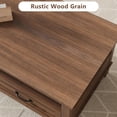 thumbnail image 6 of Yeshouse 48 Inch Coffee Table with 2 Drawer and Storage Shelf, Brown, 6 of 7