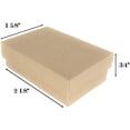 thumbnail image 2 of N'icePackaging - 20 Qty Kraft Imported Cotton Filled Earring Jewelry Boxes - for Rings/Earrings/Small Jewelry & Pendants - 2 1/8" x 1 5/8" x 3/4", 2 of 6