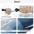 thumbnail image 5 of Navy Blue Ombre Stripe Tier Curtains, Abstract Summer Beach Coastal Light Filtering Kitchen Curtains, 2Pcs Rod Pocket Half Window Treatments Panels for Sink Cafe Cabinet Camper 27.5x24 Inches, 5 of 9