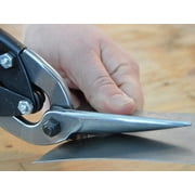 MIDWEST Power Cutters Long Cut Snip - Straight Cut Offset Tin Cutting Shears with Forged Blade & KUSH'N-POWER Comfort Grips - MWT-6516.