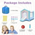 thumbnail image 4 of Gymax Kids Bounce House w/ Slide Basketball Rim Inflatable Basketball Without Blower, 4 of 10