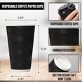 thumbnail image 5 of Lamosi 16 oz Paper Cups with Lids,Disposable Insulated to Go Cup,Ripple Double Wall,Black 100 Count, 5 of 10
