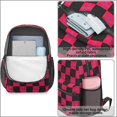 thumbnail image 4 of Red and Black Checkered Pattern 17" School Backpacks for Teens,Waterproof Oxford Fabric,S-Shape Padded Straps for School,Travel,Hiking,Camping, 4 of 6