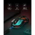 thumbnail image 6 of GravaStar Mercury M2 Wireless Gaming Mouse with 26,000 DPI, PAW3395DM Sensor -79g Lightweight Hollowed-Out Design -5 Programmable Buttons -5 Dynamic Lightsync RGB - Stealth Black, 6 of 7